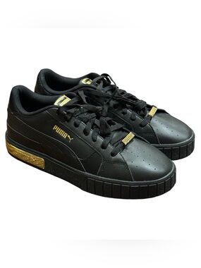 Puma Cali Star Metallic Black wGold Accents Sneakers Women's Size 11 (380219-02)